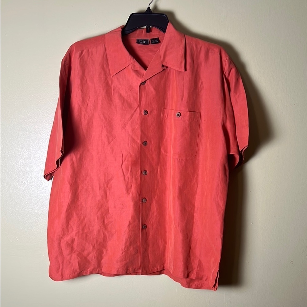 WfF XL Men's Red Button-Up Shirt
